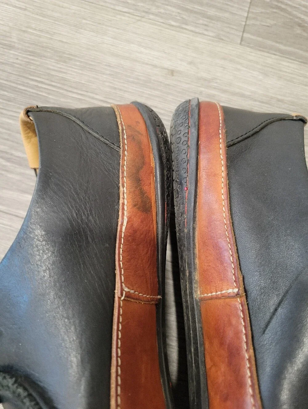 Vivobarefoot Black and Brown Minimalist Timeless Leather shoes Size 8